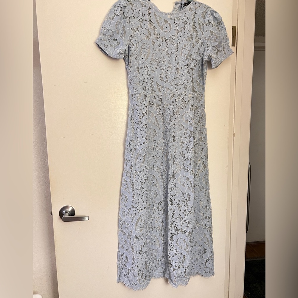 Blue lace dress